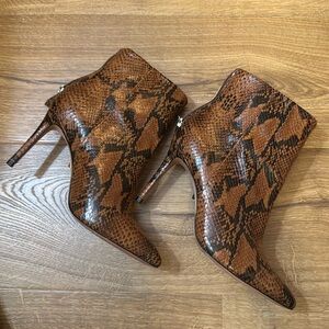 Schutz animal print bootie